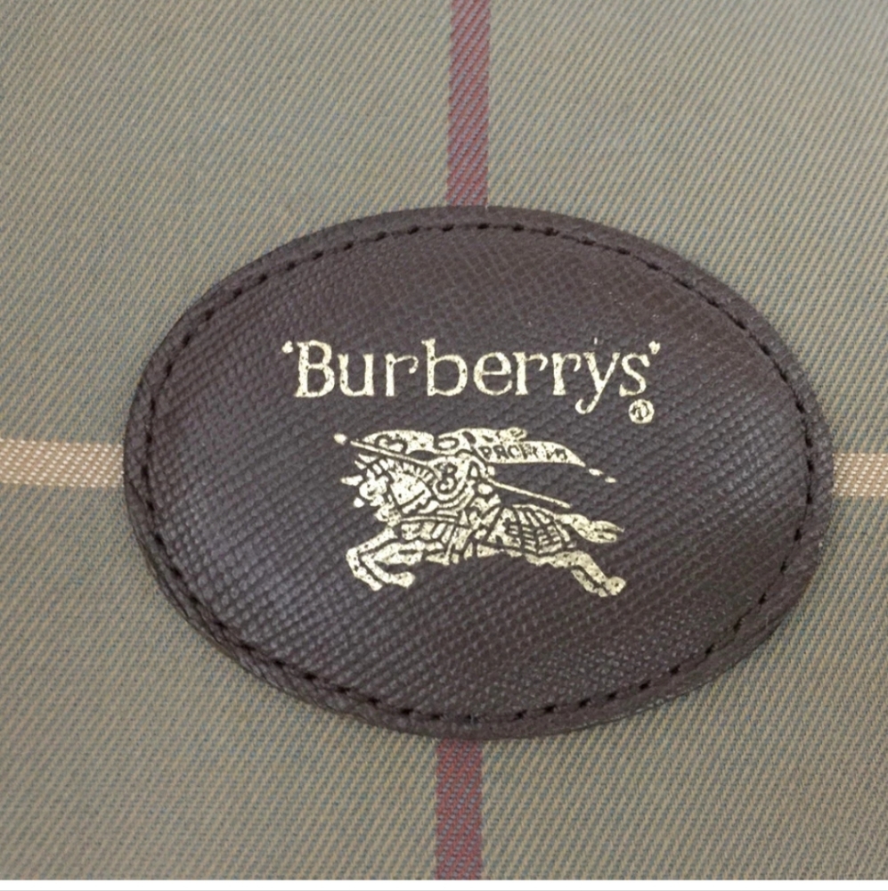 Burberrys Horse Logo Check Canvas Boston Bag - Picture 9 of 9